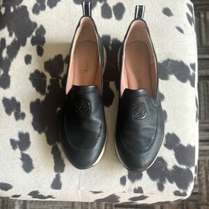 Taryn Rose Black Leather Flats Timeless Comfort